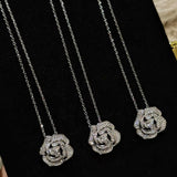 Blooming Rose Lab-Grown Diamond Necklace