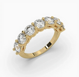 Round Half Eternity Wedding Band