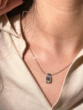 Elegant Perfume Bottle Emerald-Cut Lab-Grown Diamond Pendant Necklace