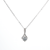 Stella Halo Diamond Pendant Necklace