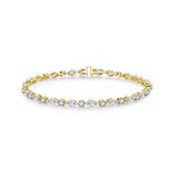 Product Description: Alternating Marquise-Cut Lab-Grown Diamond Bracelet