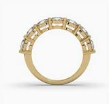 Round Half Eternity Wedding Band