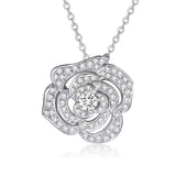 Blooming Rose Lab-Grown Diamond Necklace