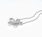 Tibetan Gesang Flower Lab-Grown Diamond Necklace(18K White Gold & Platinum)
