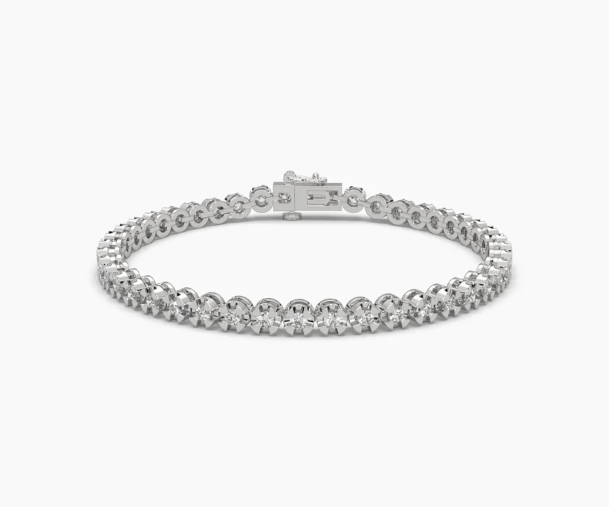2ct Round Lab Diamond Petite Tennis Bracelet